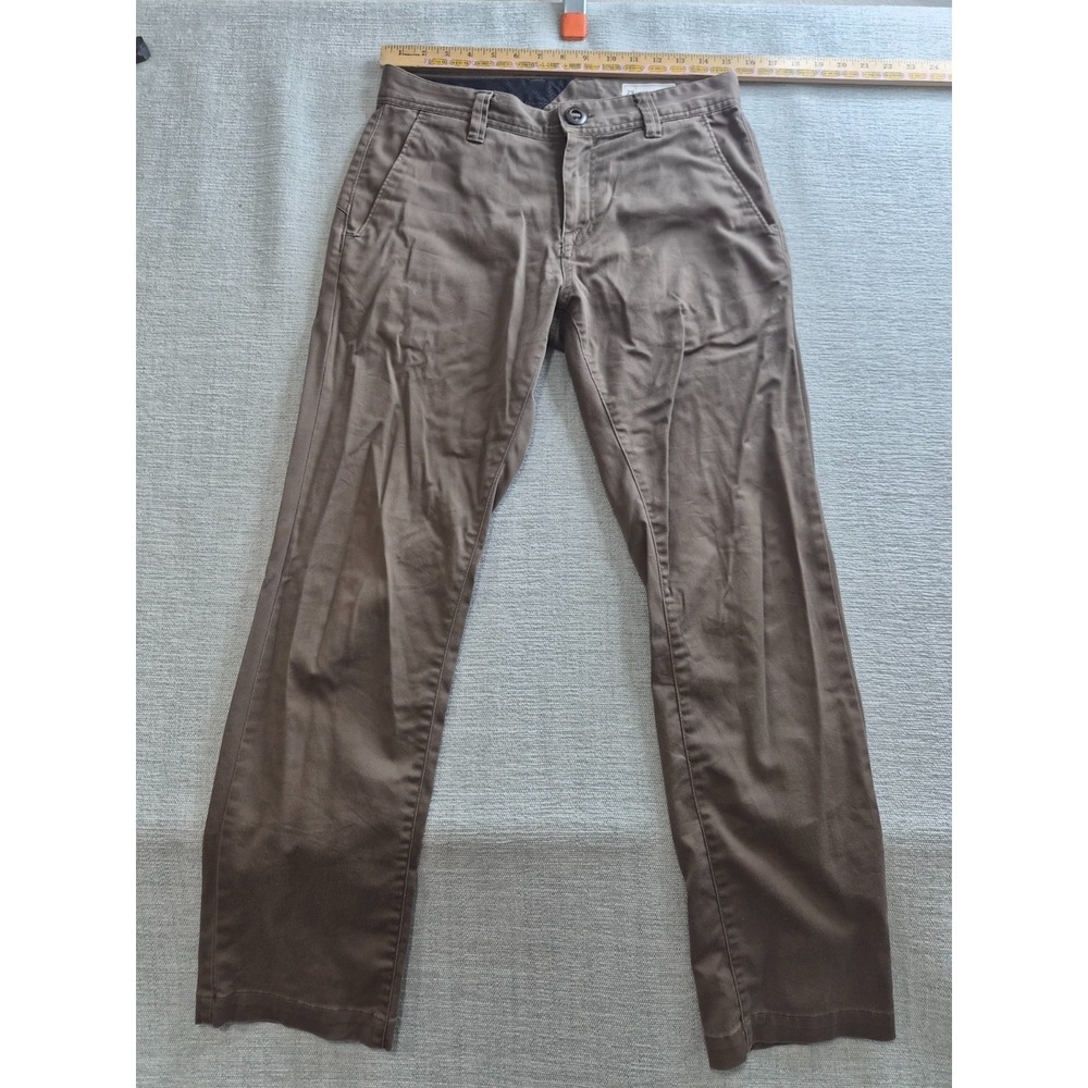 Volcom True To This Chino Pants Mens 29 Brown Cotton Golf Performance Tennis